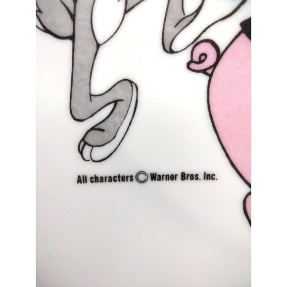 Looney Tunes Melamine Plate Porky Pig Daffy Duck Bugs Elmer Fudd Petunia Vintage - Picture 2 of 11